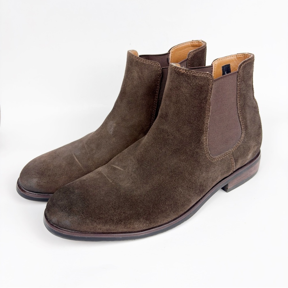 Lucky Brand Suede Leather Boots Brown
